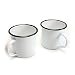BARsics Camping Tin Enamel Mug with Handle Outdoor/Indoor 12 fl oz 340 ml (White 2-Pack) primary