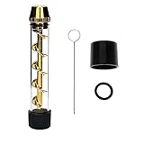 Novelty Wares New Fashion Classic Wooden Encased Carved Smoking Tobacco Pipes Cigar Cigarette Filter (Gold Black)