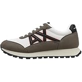 Armani Exchange Men's Drop Sneaker, Musk/Off White, 9
