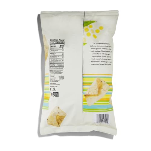 365 BY WHOLE FOODS MARKET, ORGANIC WHITE CORN TORTILLA CHIPS THIN AND CRISPY, 12 OUNCE