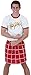 Rowdy Piper T-Shirt and Kilt Costume Set (Adult X-Large) White, Red