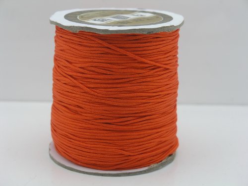 KONMAY 1 Roll 175yd Braided 1.5mm Nylon Shamballa Macram/beading Cord Lift Shade Cord (Orange 172)