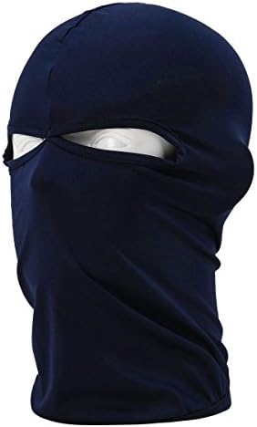 Blue Ski Mask Winter Warm Snowboard Face Mask Bandana Neck Cover 2 Holes