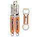 #1 Best Can Opener & 4 in 1 Heavy Duty Bottle Opener Combo Set, Professional High Quality Stainless Steel, Ergonomic Design Soft Grip Handle. Imperial Kitchen Collection (Tangerine)