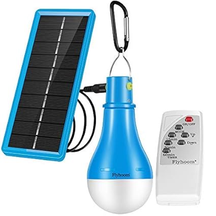 Flyhoom Solar Light Bulb Camping Lights Dimmable 220lm 1800ma