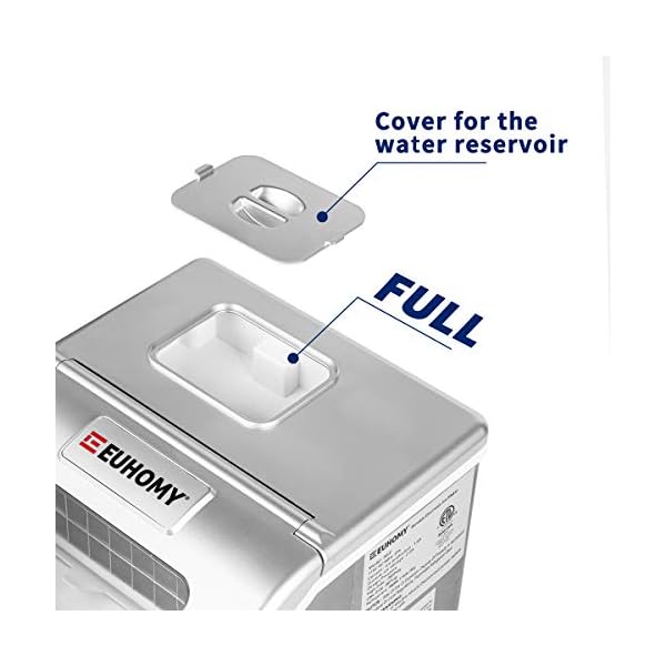 EUHOMY Countertop Ice Maker Machine, 40Lbs/24H Auto SelfCleaning, 24