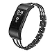 fastgo Compatible for Fitbit Charge 2 Bands, Premium Stainless Steel Metal Replacement Strap Smart Fit Bit Fitness Tracker Bracelet for Charge 2 HR Adjustable