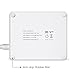 Mini USB Power Strip JSVER Travel Power Strip with 3 USB, 2 AC outlets Surge Protectors, Desktop USB Charging Station with Long Extension Cord (White)