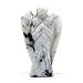 Nelson Creations, LLC 2 Inch White Rainbow Moonstone Guardian Angel Figurine Hand-Carved Natural Stone, Excellent for Nurturing Energy and Intuitive Qualities