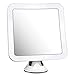 Charmax 7x Magnifying Lighted Makeup Mirror With Bag, Natural LED Lights Bathroom Vanity Mirror, Battery Operated Travel Mirror, Square
