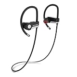 PECHAM Wireless Bluetooth Headphones - V4.0 Stereo Sweatproof Sports Earphones with Mic and Secure Ear Hooks - In-Ear Noise Reducing Earbuds for Smartphones and other Bluetooth Devices