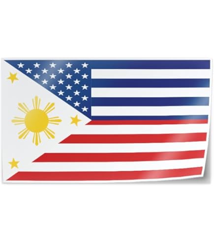 Philippines Oval Sticker Decal - Self Adhesive Vinyl - Weatherproof - Made In USA - Filipinoflag - Foto 7
