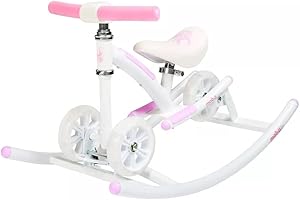 Mobo Cruiser Wobo Rocking Horse Ride On & Baby Balance Bike Pink, seat height adjusts 11-19 inches