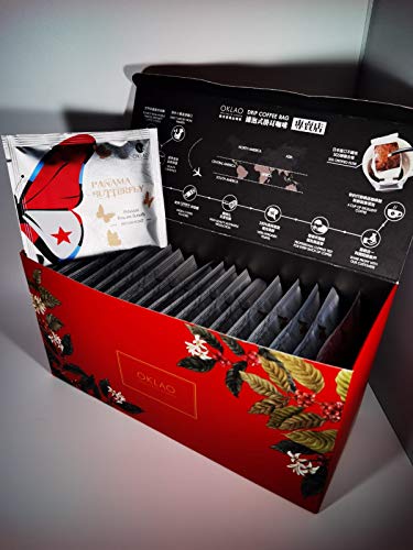 OKLAO Panama Boquete Butterfly Drip Coffee Bag Kaffee 20 Stk. in Geschenkverpackung (20)