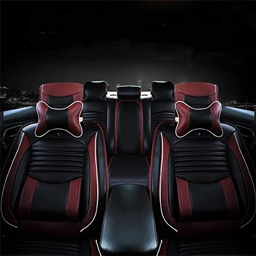 カーシートカバー 5座席車のすべての種類のpuレザーのフルサラウンドカーシートカバークッションフロント リアセットフィット 普通車 座席適用 色 ブラック サイズ ワンサイズ Modernzeg Hu