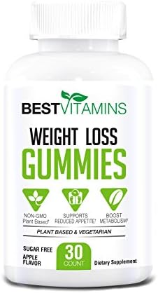 Best Weight Loss Gummies by Best Vitamins: Plant-Based Vegan Weight Loss Gummies for Women and Men with Pure Garcinia Cambogia Extract, Raspberry Ketones, Stimulant and Caffeine Free, Apple, 30 Chews