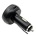 Car USB Charger 2.1A,Thermometer,Battery Monitor Voltmeter,Calendar Datetime Clock Display (12V Use,Fahrenheit Display)