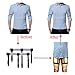 Shirt Stays,Jelinda 2 Piece Mens Elastic Suspender Garter Belts Non-slip Locking Clamps (1-Black White)