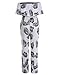 YOMISOY Women Off The Shoulder Rompers Ruffle Slash Neck Floral Jumpsuits Outfits