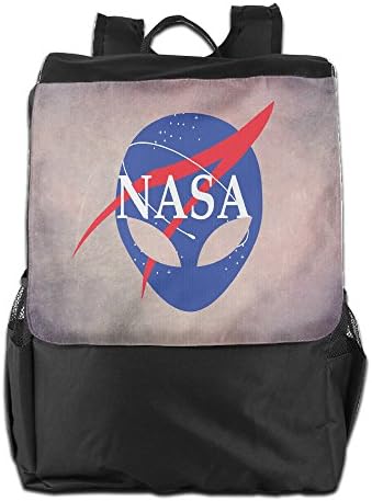 Outdoor Cool Alien Space Alliance NASA School Backpack Flap Bag Women Wide Belts Adjustable