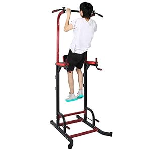 Ejoyous Power Tower dipstation, multifunctioneel krachtstation met optrekstang, multifunctionele powertoren, optrekstang…