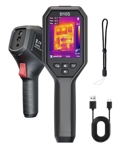 HIKMICRO B10S 640 × 480 SuperIR Resolution Thermal Camera with 2MP Visual Camera, 3.2" 256 × 192 IR Resolution LCD Screen Thermal Imaging Scanner for Home Inspection