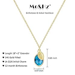 December Birthstone P Initial Necklaces for Women