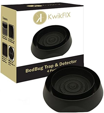 KwikFIX 4 Pack Bed Bug Trap, Interceptor And Monitor - Detect And Trap Insects - Powder Free Bed Bug Control - Natural Alternative To Toxic Sprays And Chemicals