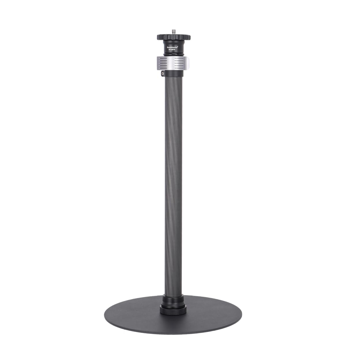 Koolehaoda Monopod Stand for Desk, 16"-28" Adjustable Camera Table Mount Stand with Heavy Base, Carbon Fiber Monopod Mount Stand for DSLR Camera, Light, Webcam, Live Streaming, Vlogging