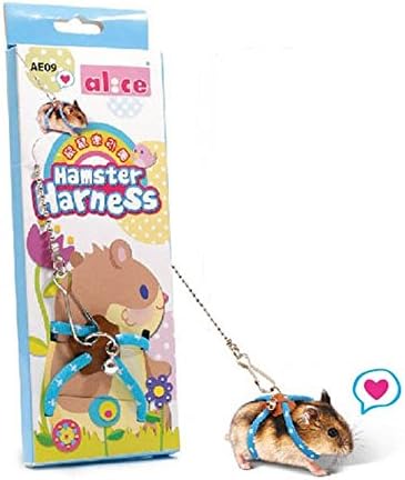 32.7 Inch Adjustable hamster leash Rat Mouse Leash Set Lead with Finder Bell for Small Animal