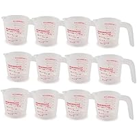 Norpro 1 Plastic Measuring Cup, Multicolored (12 Pack)