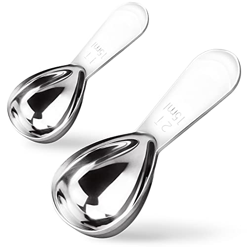 2 Pieces Stainless Steel Coffee Scoops, Stainless Steel Milk Powder Scoops, Short Handle