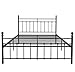 TEMMER Reinforced Metal Bed Frame Queen Size with Headboard and Stable Metal Slats Boxspring Replacement/Footboard Single Platform Mattress Base, Black (Queen, Black).