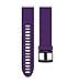 Wearable4U 20mm Garmin Fenix 5S / Fenix 5S Sapphire Quick Release Easy Fit Silicone Replacement Watch Band (Black Buckle/Purple)