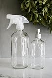 Rail19 Glass Cleaner Spray Bottle and Aluminum Mist Bottle Set