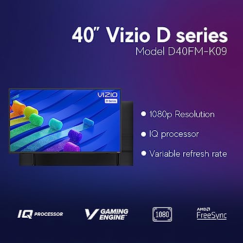 VIZIO 40" DSeries FHD LED Smart TV, Bluetooth Capable with Smartcast
