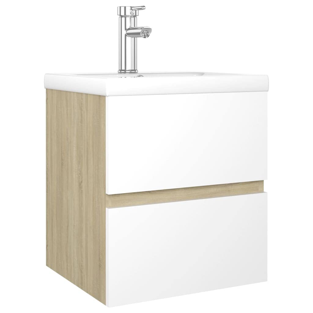 vidaXL-Mueble-con-Lavabo-Armario-Tocado-Fregadero-Aseo-Cuarto-de-Bano-Inodoro-Ducha-Banero-Mobiliario-Robusto-Estable