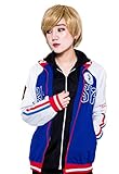 JapanAnimeCosplayExcellent Yuri!!! on Ice Plisetsky Cool School Unisex Zip-Up Pocket Outdoor Sportswear Costume (L(5'6))