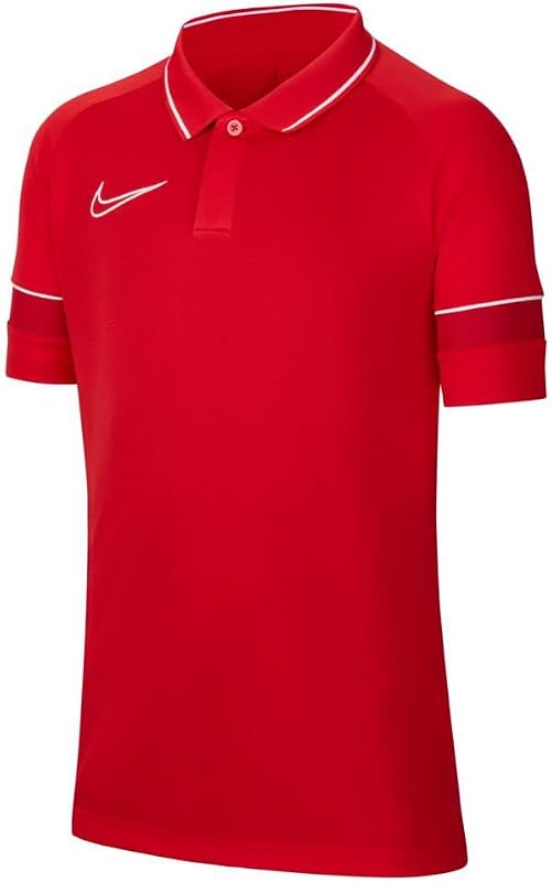 Mixte enfant Academy 21 Chemise Polo, Rouge/Blanc/Rouge, XS EU