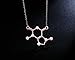 Discontinued Caffeine Necklace, Coffee Necklace, Caffeine Molecule Necklace for Coffee Lovers, Science Necklace for Chemistry Lovers, Coffee Gifts for Women, Coffee Lovers Gifts (Rose Gold Tone)