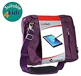 Navitech Purple Sleek Premium Water Resistant Shock Absorbent Messenger Bag Compatible with The LCD Writing Tablet