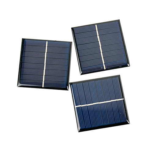 AOSHIKE 10Pcs 5V 60MA Epoxy Solar Panel Polycrystalline Solar Cell for Solar Battery Charger DIY 68x37MM/2.67x1.45inch (D) - Thumbnail 4