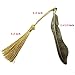 Makhry 10pcs Classical Delicacy Antique Bronze Feather Shape Metal Bookmark with Handmade Tassels