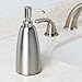 mDesign Liquid Hand Soap Dispenser Pump Bottle for Kitchen, Bathroom | Also Can be Used for Hand Lotion & Essential Oils - Brushed Stainless Steel