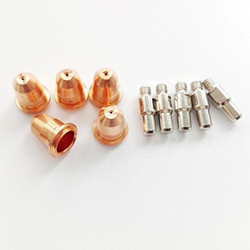 Warrior 10pcs Consumables Kit Electrodes Nozzles For Longevity Tranfimet Air Cooled Plasma Cutting Torch S45