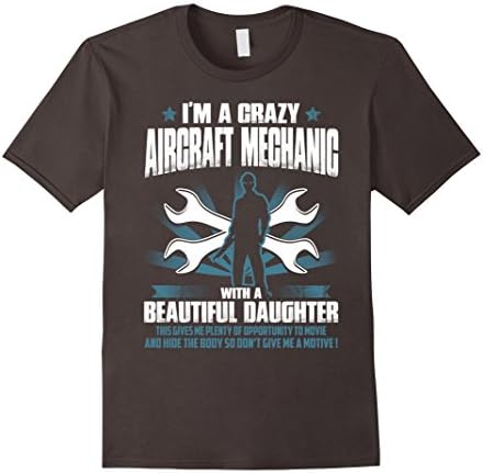 Mens I Am An Crazy Aircraft Mechanic t-shirt 2XL Asphalt