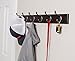 BirdRock Home Oval Hook Coat and Hat Rack | 6 Hooks| Wall Mount | Brown Finish | Bronze Hooks