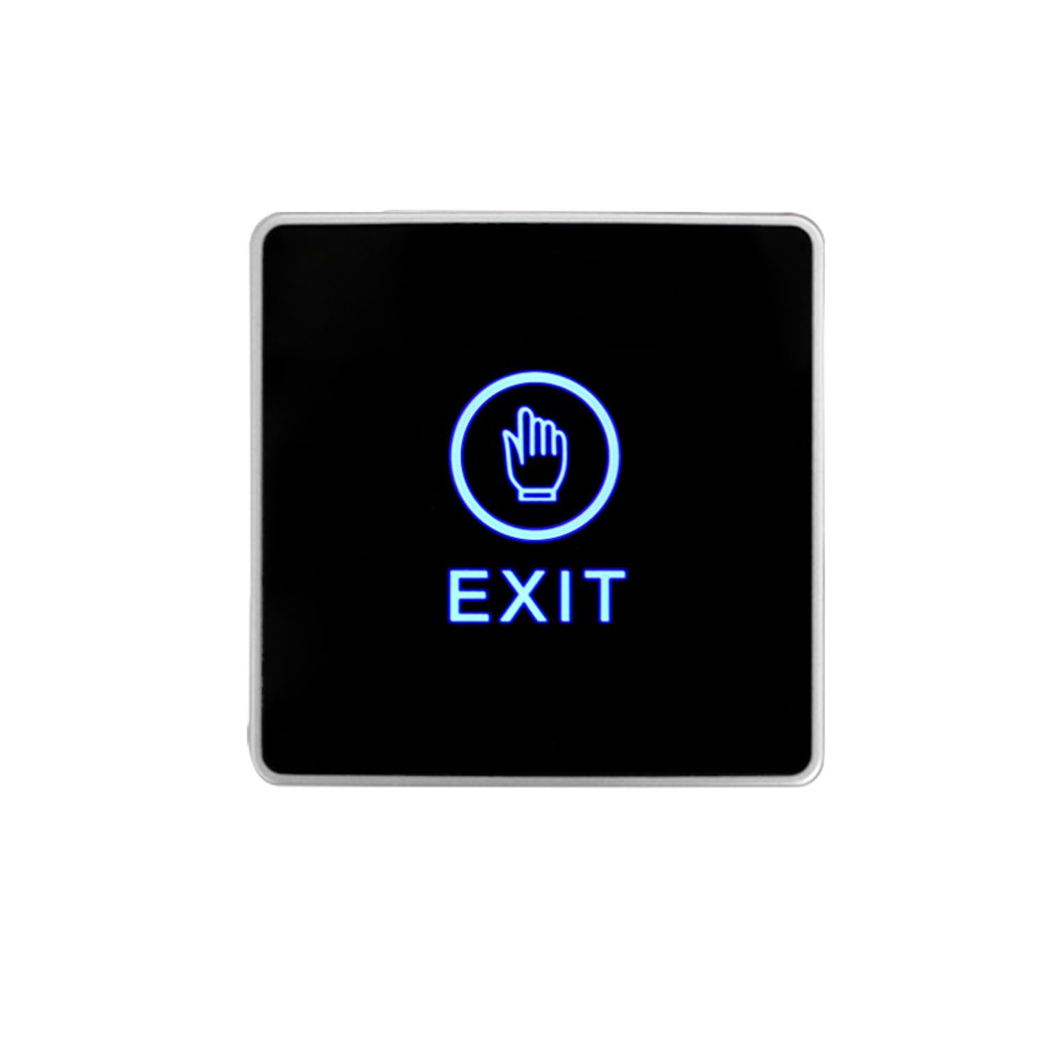 AOAMZ Bouton de Sortie Interrupteur de Déverrouillage de Porte DC12V NO NC Voyant LED pour système de contrôle d'accès de porte avec voyant bleu. OPEN