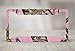 Airstrike Pink Camo License Plate Frame, Mossy Oak Car Tag Frame, Camo License Plate Holder, Mossy Oak License Plate Frame Pink Break Up Camo-30-8002