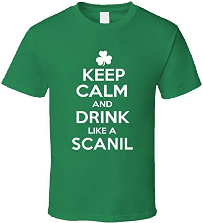 avatshirt Keep Calm and Drink Like an Scanil Irish Parody T Shirt M Irish Green